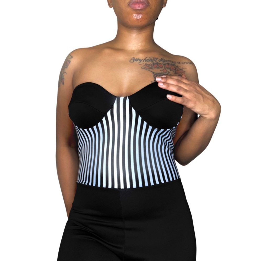 Strapless Black & White JumpSuit
